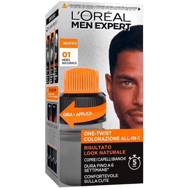 L'OREAL MEN EXPERT COLORAZIONE ALL IN 1 NERO NATURALE 01 - Tre Pi Profumerie