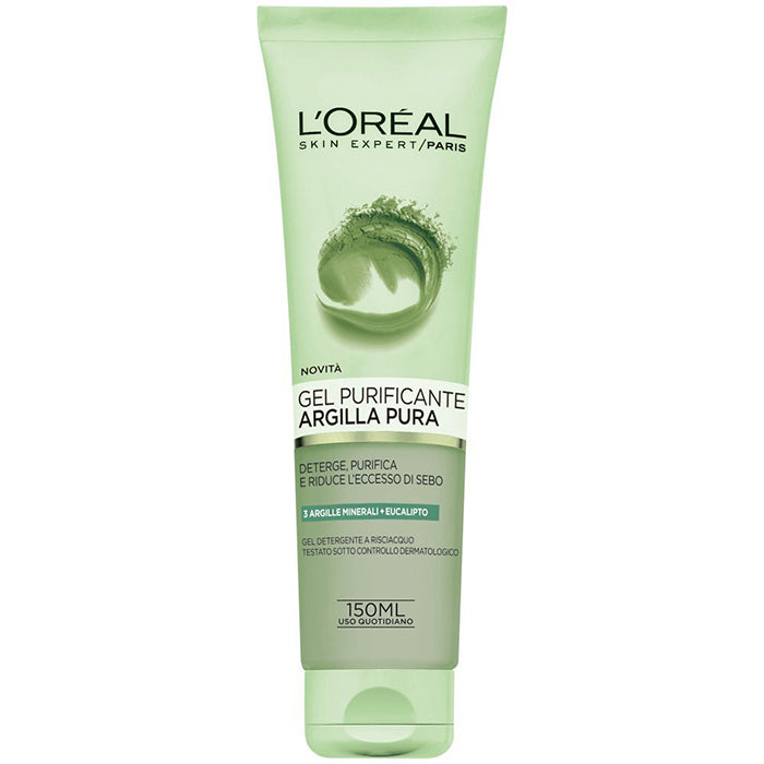 L'OREAL SKIN EXPERT GELPURIFICANTE ARGILLA PURA 150 ML - Tre Pi Profumerie
