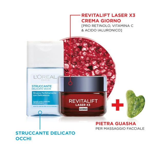 L'OREAL TU VALI COFANETTO REVITALIFT X3 CREMA GIORNO ANTI ETA' - Tre Pi Profumerie