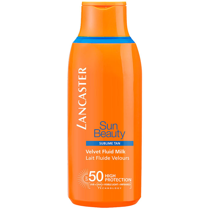 LANCASTER SUN BEAUTY SUBLIME TAN VELVET FLUID MILK SPF 50 175 ML - Tre Pi Profumerie