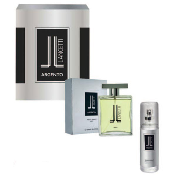LANCETTI ARGENTO COFANETTO AFTER SHAVE 100 ML + DEODORANTE - Tre Pi Profumerie