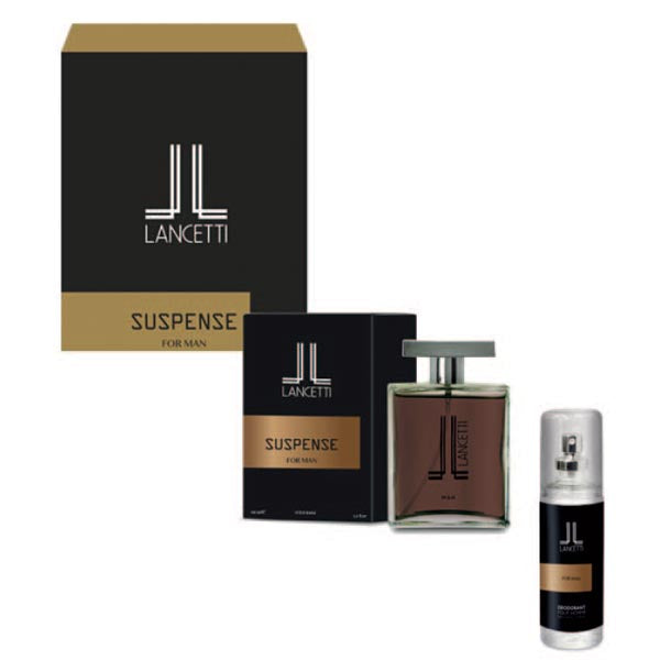 LANCETTI SUSPENSE MAN COFANETTO AFTER SHAVE - Tre Pi Profumerie