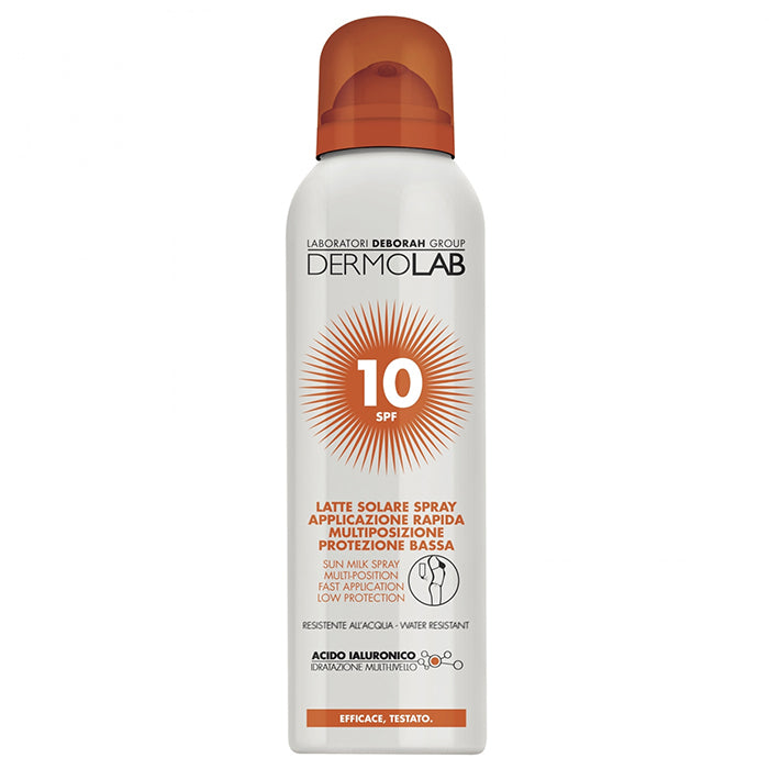 DERMOLAB LATTE SOLARE SPRAY PROTEZIONE BASSA SPF 10 150 ML - Tre Pi Profumerie