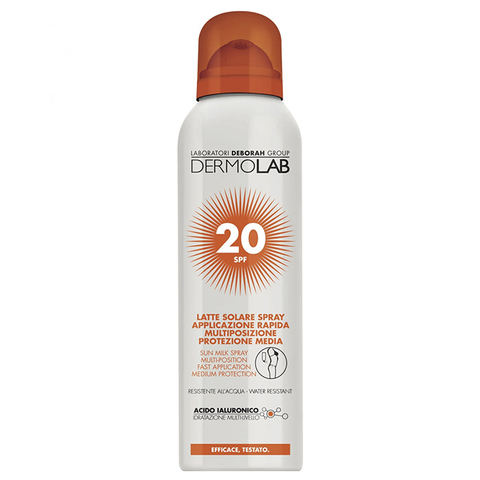DERMOLAB LATTE SOLARE SPRAY PROTEZIONE MEDIA SPF 20 150 ML - Tre Pi Profumerie