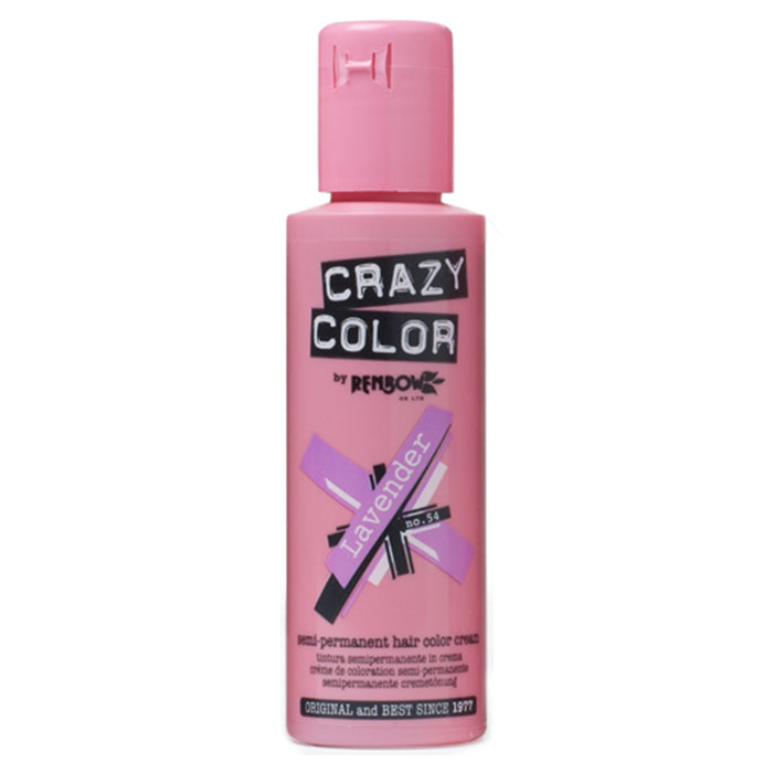 CRAZY COLOR SEMI-PERMANENT HAIR COLOR CREAM LAVENDER 54 - Tre Pi Profumerie