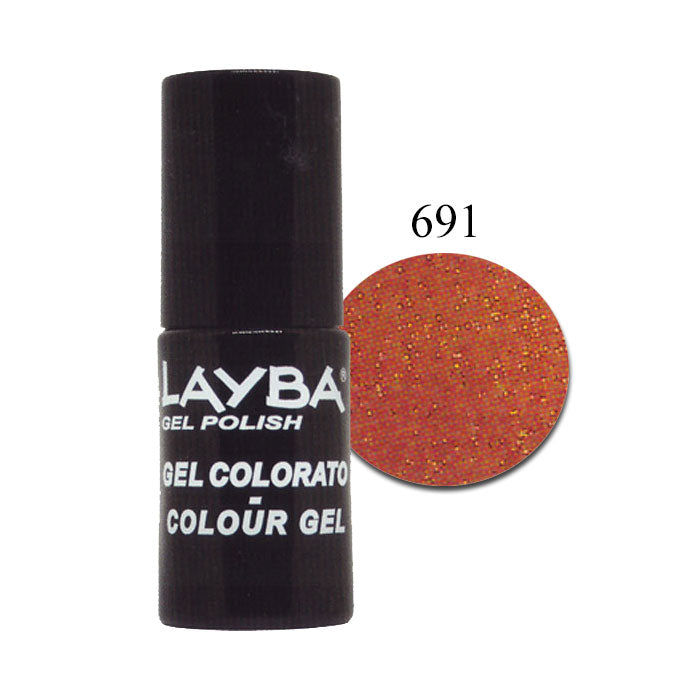 LAYLA LAYBA SMALTO SEMIPERMANENTE GEL POLISH RED GOLD 691 - Tre Pi Profumerie
