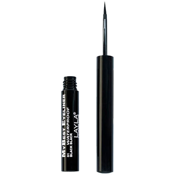 LAYLA MY BEST EYELINER MATITA EYELINER WATERPROOF PEARLY BLACK 2 - Tre Pi Profumerie