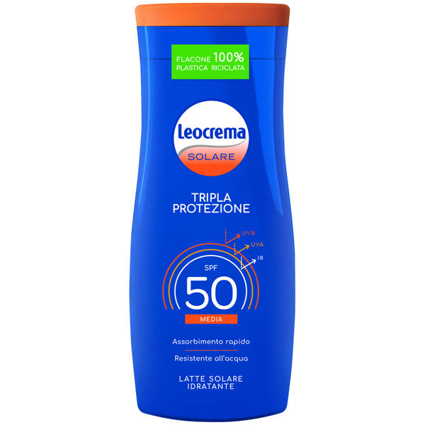 LEOCREMA SOLARE LATTE SOLARE SFP50 200 ML - Tre Pi Profumerie
