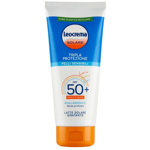 LEOCREMA SOLARE LATTE IDRATANTE SPF50+ 200 ML - Tre Pi Profumerie