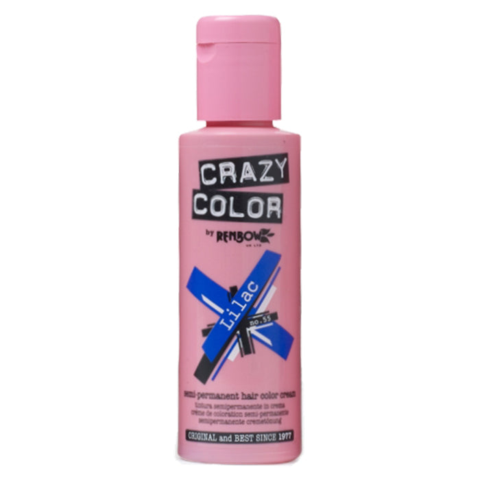 CRAZY COLOR SEMI-PERMANENT HAIR COLOR CREAM LILAC 55 - Tre Pi Profumerie