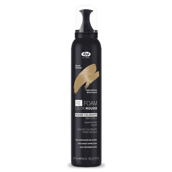 LISAP RE.FOAM MOUSSE COLORANTE CAPELLI BIONDO NATURALE 200 ML - Tre Pi Profumerie