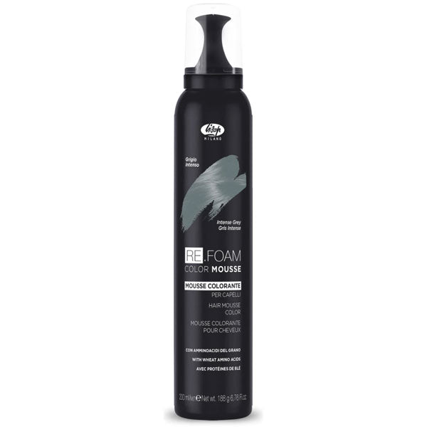 LISAP RE.FOAM MOUSSE COLORANTE CAPELLI GRIGIO INTENSO 200 ML - Tre Pi Profumerie