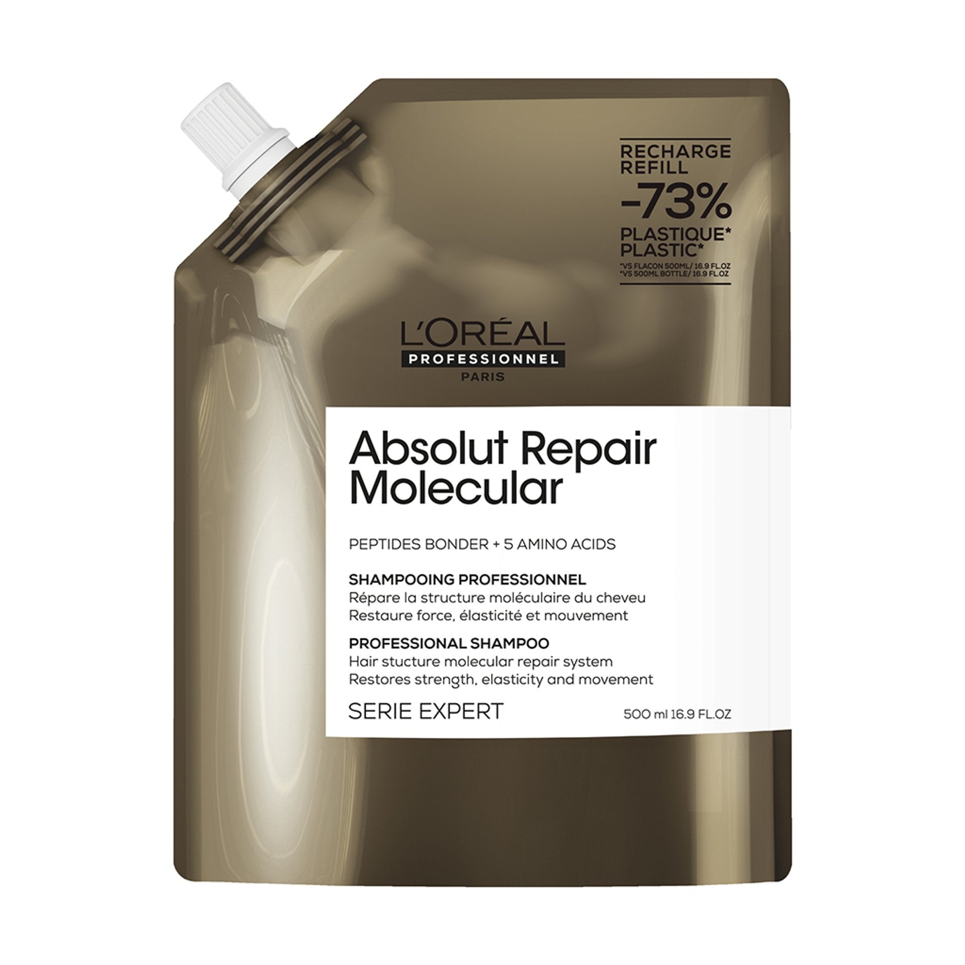 L'OREAL PROFESSIONNEL SERIE EXPERT ABSOLUT REPAIR MOLECULAR REFILL SHAMPOO 500 ML