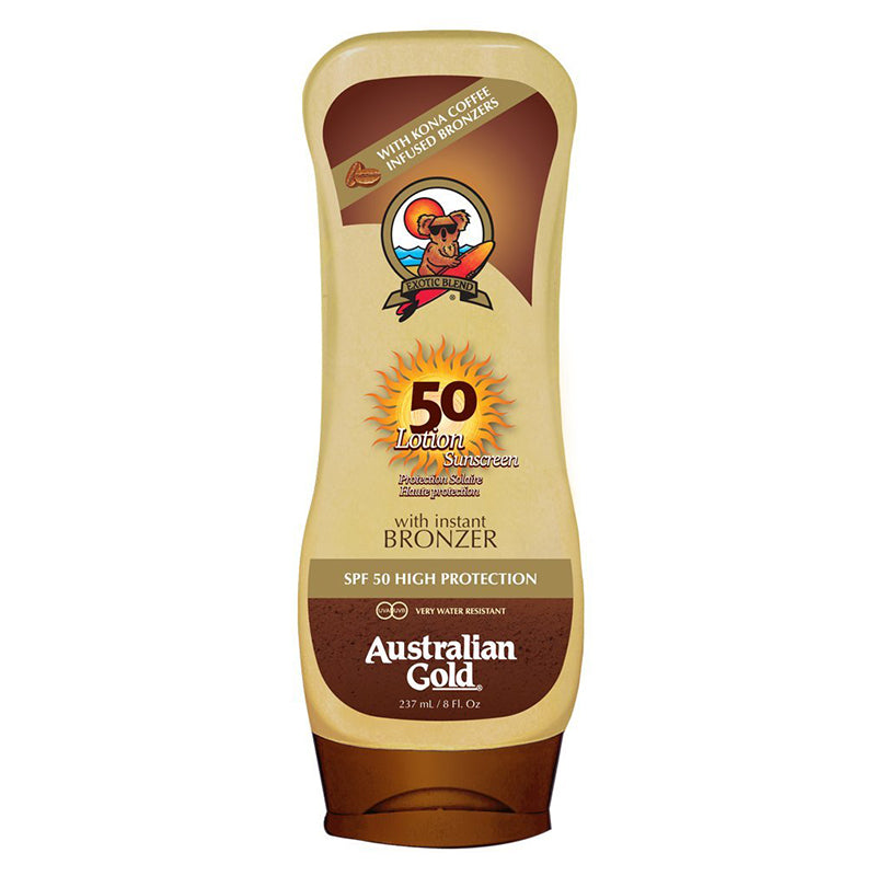 AUSTRALIAN GOLD LOTION KONA COFFE SPF 50 HIGH PROTECTION 237 ML - Tre Pi Profumerie