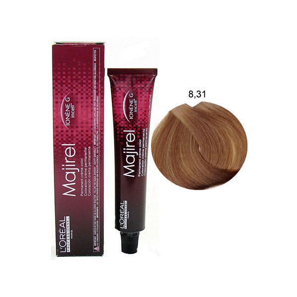 L'OREAL PROFESSIONNEL MAJIREL BIONDO CHIARO BEIGE DORATO 8,31 - Tre Pi Profumerie