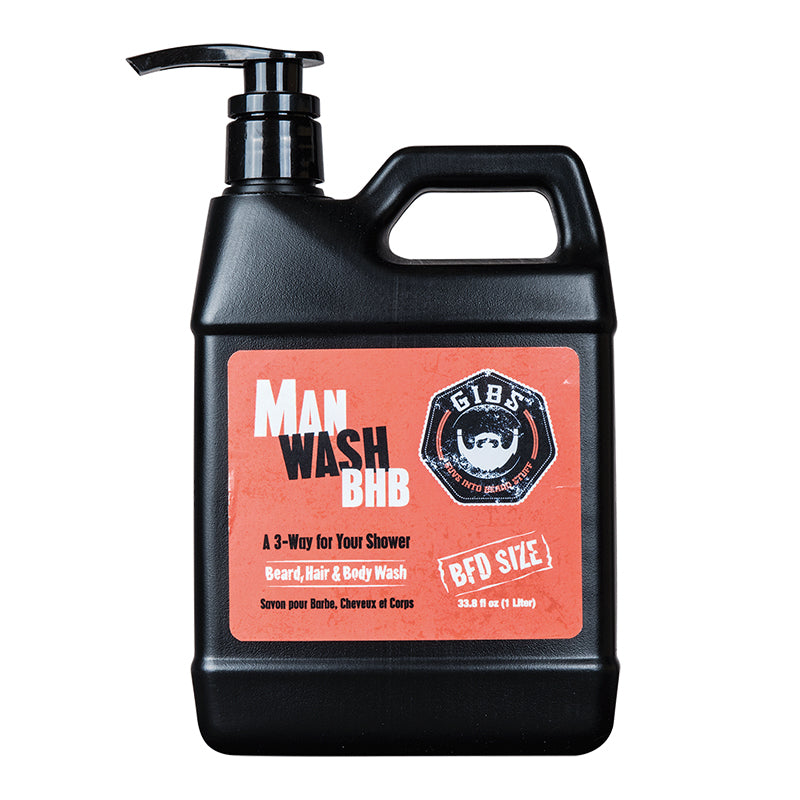 GIBS MAN WASH BHB BEARD/HAIR & BODY 1000 ML - Tre Pi Profumerie