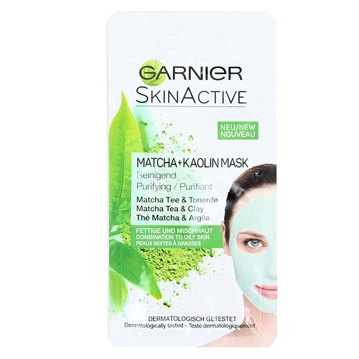 GARNIER SKIN ACTIVE MATCHA + KAOLIN MASK 8 ML - Tre Pi Profumerie