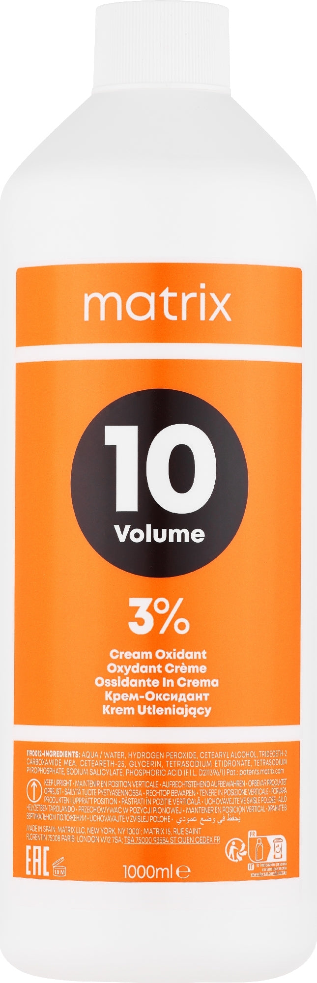 MATRIX SOCOLOR BEAUTY EMULSIONE OSSIDANTE 30 VOLUMI 1000 ML