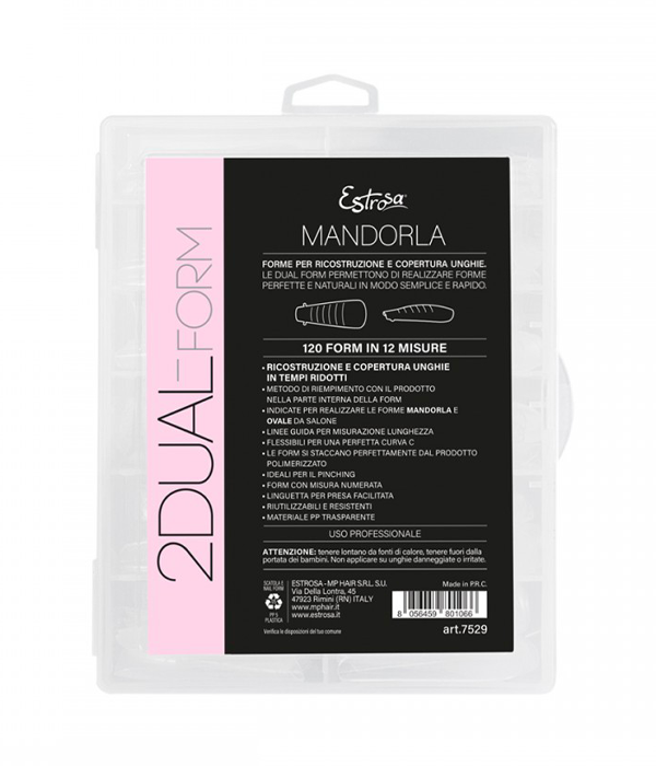 MP HAIR DUAL FORM RICOSTRUZIONE UNGHIE MANDORLA RUSSA 120 PZ