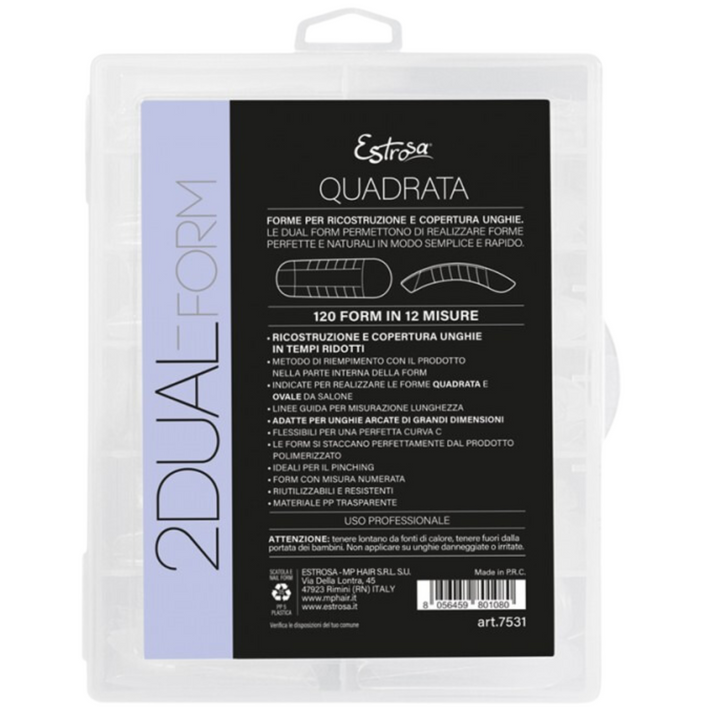 MP HAIR DUAL FORM RICOSTRUZIONE UNGHIE QUADRATA 120 PZ