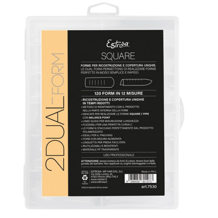 MP HAIR DUAL FORM RICOSTRUZIONE UNGHIE SQUARE 120 PZ
