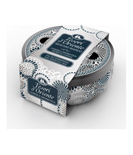 TESORI D'ORIENTE CANDELA PROFUMATA MUSCHIO BIANCO 200 G - Tre Pi Profumerie