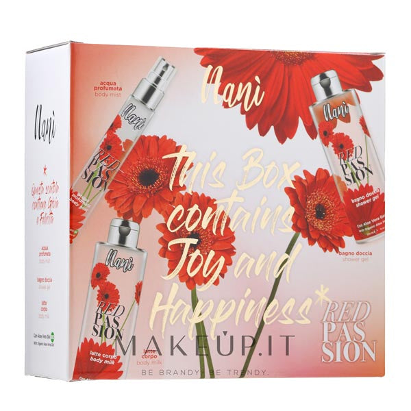 NANI RED PASSION COFANETTO ACQUA CORPO + DOCCIA + CREMA CORPO - Tre Pi Profumerie