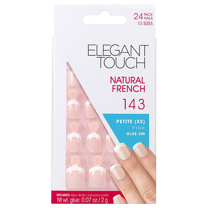 ELEGANT TOUCH NATURAL FRENCH PETITE PINK GLUE ON 143 - Tre Pi Profumerie
