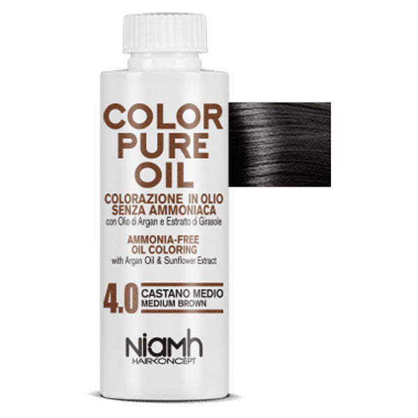 NIAMH TINTURA CAPELLI COLOR PURE OIL 4.0 CASTANO MEDIO - Tre Pi Profumerie