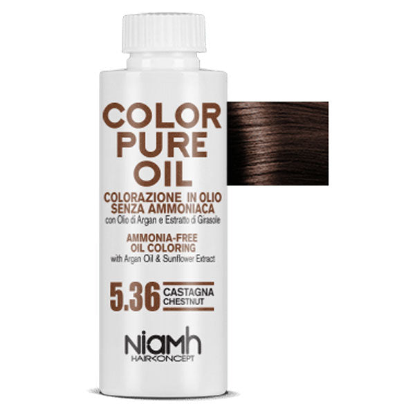 NIAMH TINTURA CAPELLI COLOR PURE OIL 5.36 CASTAGNA - Tre Pi Profumerie