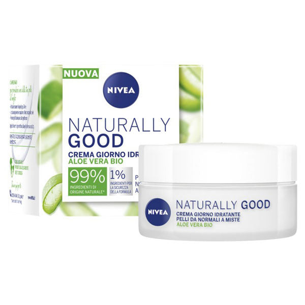 NIVEA NATURALLY GOOD CREMA GIORNO IDRATANTE PELLI NOR/MIST 50 ML - Tre Pi Profumerie