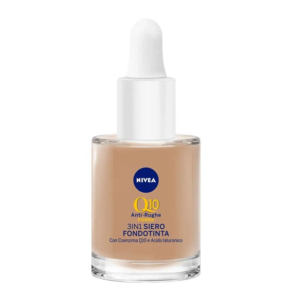 NIVEA Q10 ANTI-RUGHE 3IN1 SIERO FONDOTINTA 02 DARK - Tre Pi Profumerie