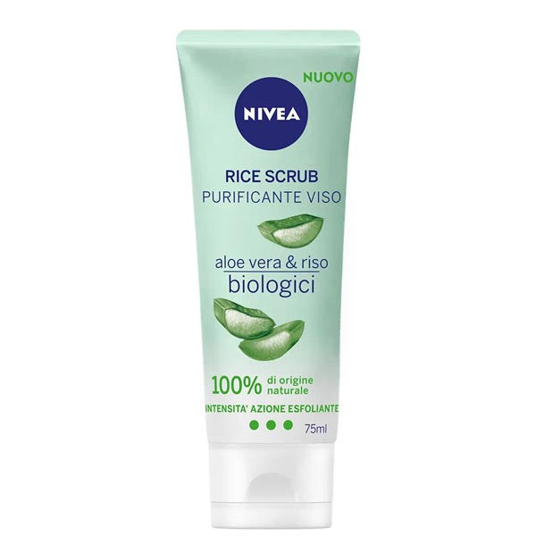 NIVEA RICE SCRUB PURIFICANTE VISO ALOE VERA & RISO 75 ML - Tre Pi Profumerie