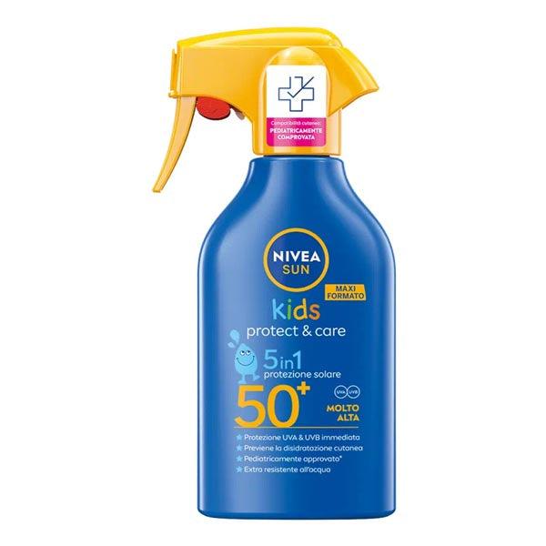 NIVEA SUN KIDS PROTECT & CARE LATTE SPRAY SPF 50 270 ML - Tre Pi Profumerie