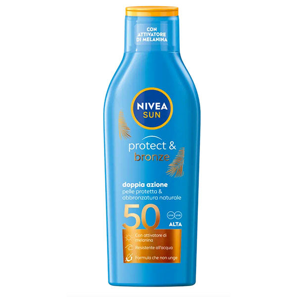 NIVEA SUN PROTECT & BRONZE LATTE SOLARE SPF 50 200 ML - Tre Pi Profumerie