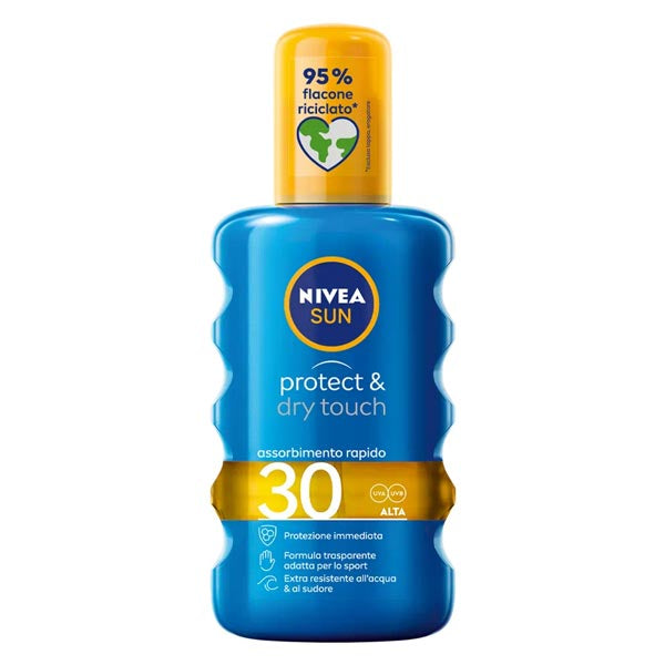 NIVEA SUN PROTECT & DRAY TOUCH LATTE SOLARE SPF 30 200 ML - Tre Pi Profumerie