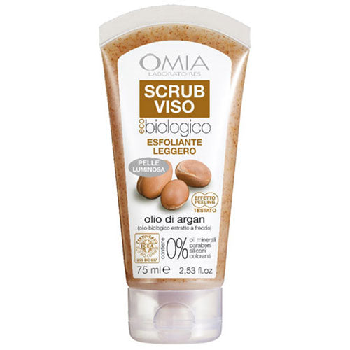 OMIA SCRUB VISO ESFOLIANTE LEGGERO ALL'OLIO DI ARGAN 75 ML - Tre Pi Profumerie