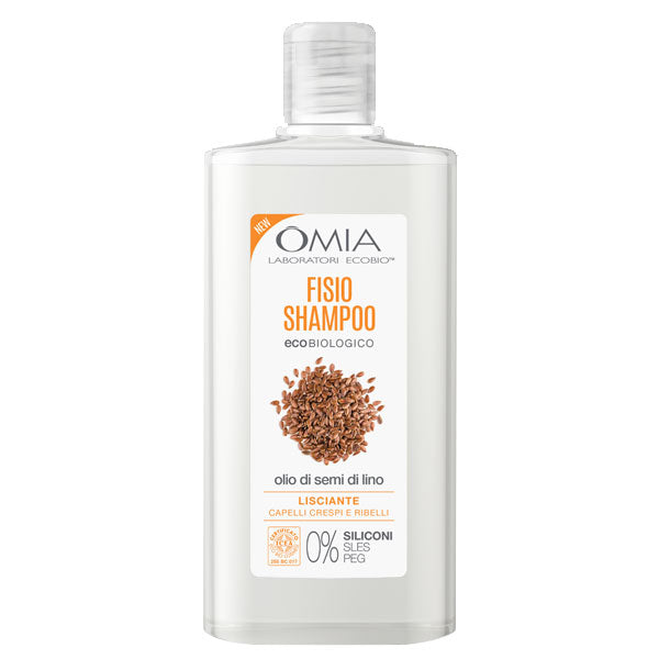 OMIA FISIO SHAMPOO CAPELLI FORTI OLIO DI SEMI DI LINO 200 ML - Tre Pi Profumerie