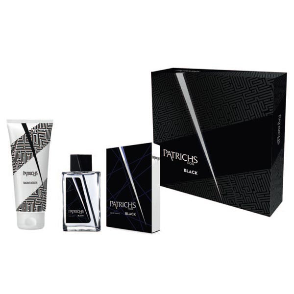 PATRICHS BLACK COFANETTO EDT 100 ML + DOCCIA - Tre Pi Profumerie