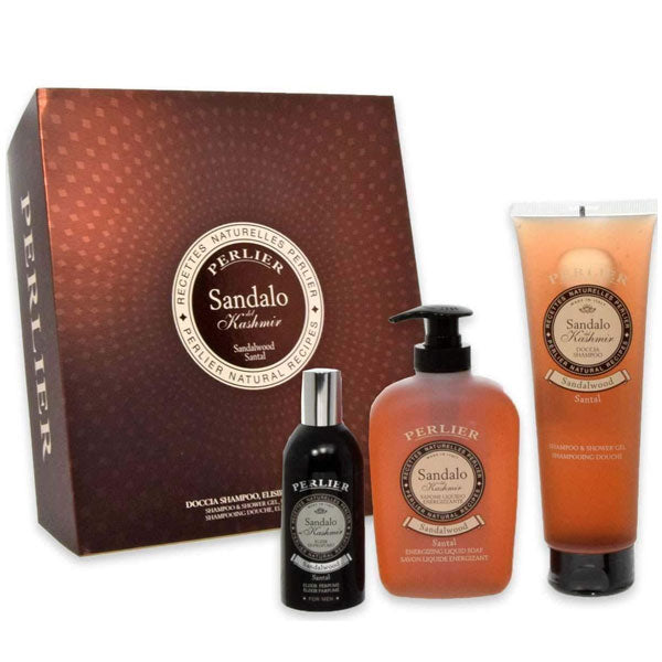 PERLIER SANDALO COFANETTO DOCCIA SHAMPOO + ELISIR DI PROFUMO - Tre Pi Profumerie