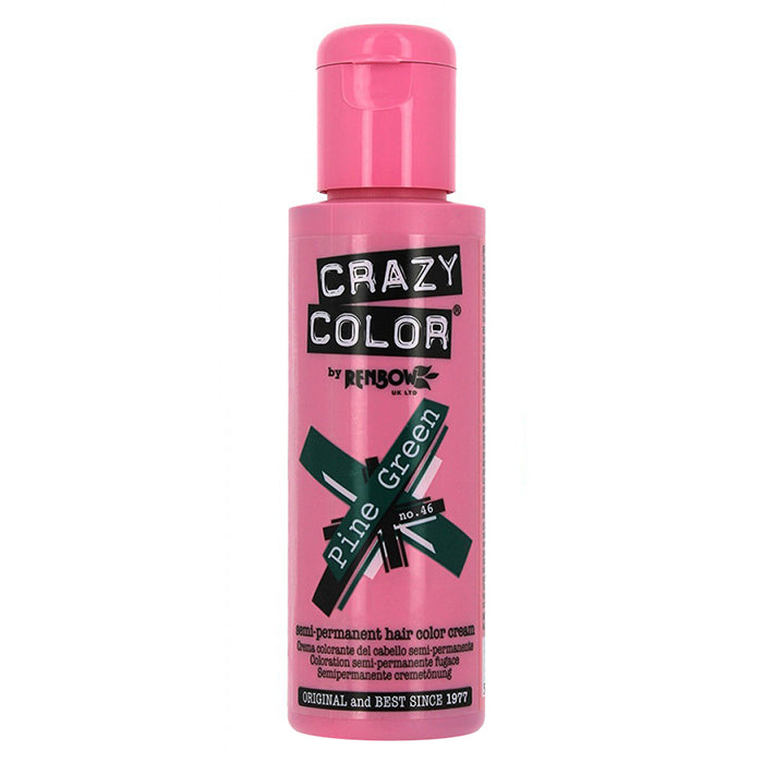 CRAZY COLOR SEMI-PERMANENT HAIR COLOR CREAM PINE GREEN 46 - Tre Pi Profumerie