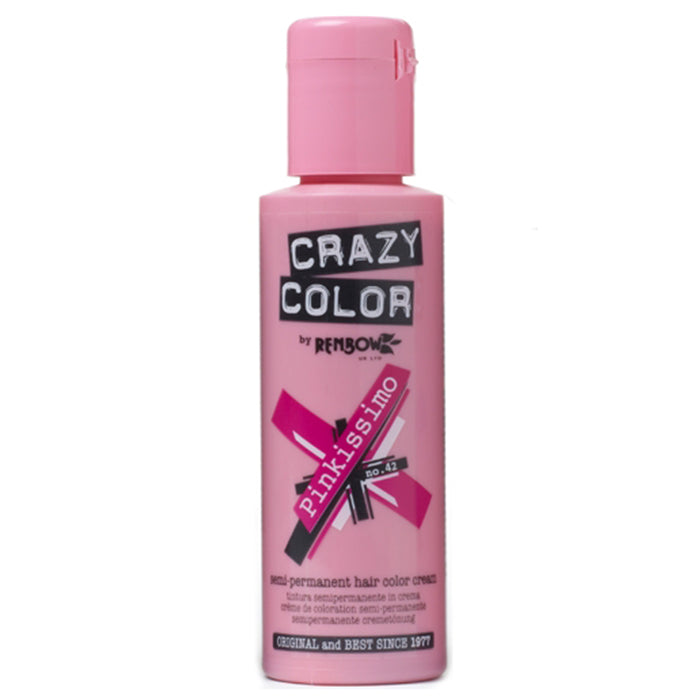 CRAZY COLOR SEMI-PERMANENT HAIR COLOR CREAM PINKISSIMO 42 - Tre Pi Profumerie