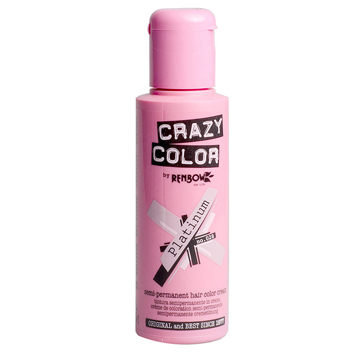 CRAZY COLOR SEMI-PERMANENT HAIR COLOR CREAM PLATINUM 28 - Tre Pi Profumerie