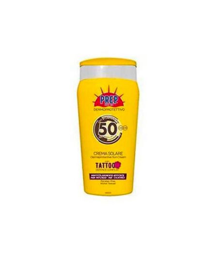 PREP CREMA SOLARE DERMOPROTETTIVO SPF50+TATTOO 200 ML - Tre Pi Profumerie