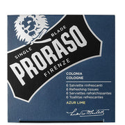 PRORASO AZUR LIME COLONIA SALVIETTE RINFRESCANTI 6 PEZZI - Tre Pi Profumerie