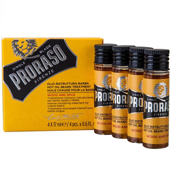 PRORASO WOOD AND SPICE OLIO RISTRUTTURANTE BARBA 4 X 17 ML - Tre Pi Profumerie