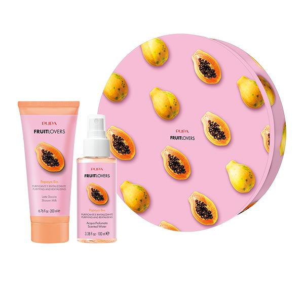 PUPA COFANETTO FRUIT LOVERS 3 DOCCIA + ACQUA CORPO PAPAYA 002 - Tre Pi Profumerie