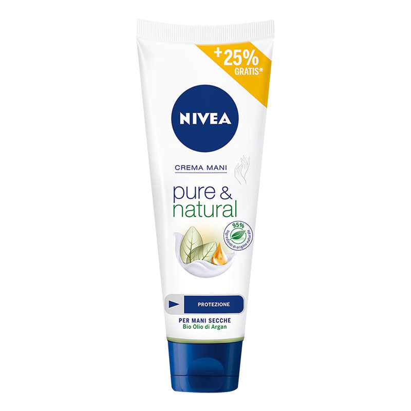 NIVEA CREMA MANI PURE &NATURAL PER MANI SECCHE 125 ML - Tre Pi Profumerie