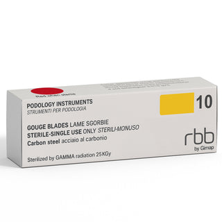 RBB STERILE DISPOSABLE CARBON STEEL GOUGES BLADES 20 PCS 10 MM