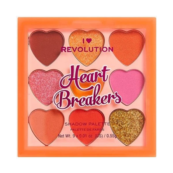 REVOLUTION I HEART PALETTE BREAKERS FIERY 9 OMBRETTI - Tre Pi Profumerie